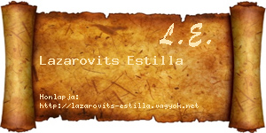 Lazarovits Estilla névjegykártya